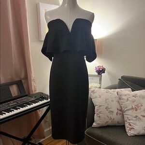 Elegant Black Off-Shoulder Dress